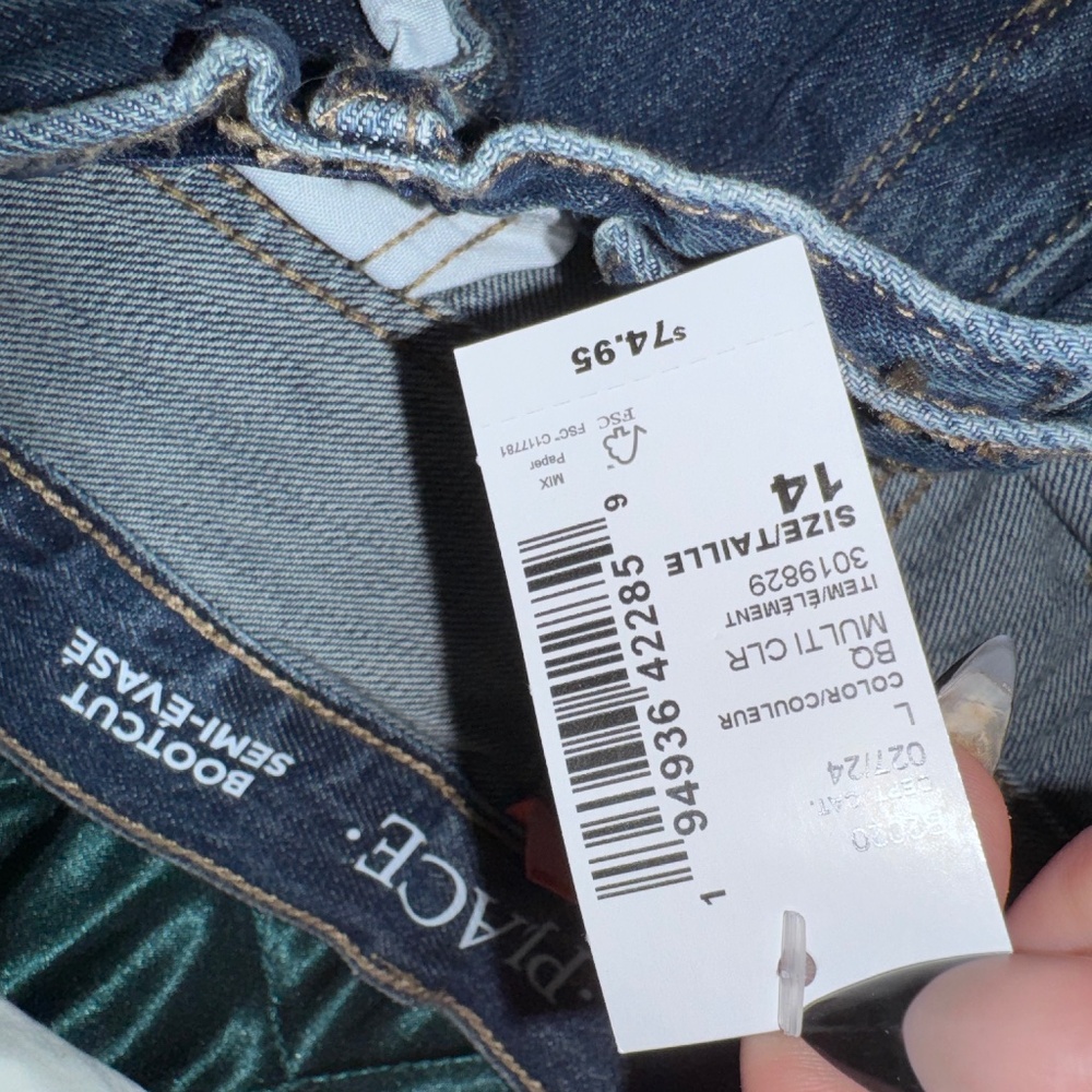 Children’s Place Blue Jeans - Size 14 Unisex - NWT
